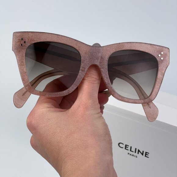 Celine CL4004IN 74F CATHERINE BRAND NEW Sunglasses Shiny Pink Gradient Butterfly
